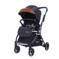 Extendable Canopy Kids Children Infant Stroller Baby Pram with Peek a boo Skylight